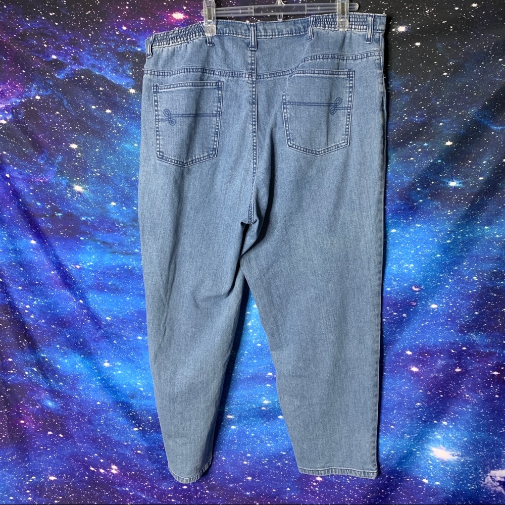 Liz & Me-Elastic Waist Cropped Jeans size 4 Petite - Picture 6 of 11